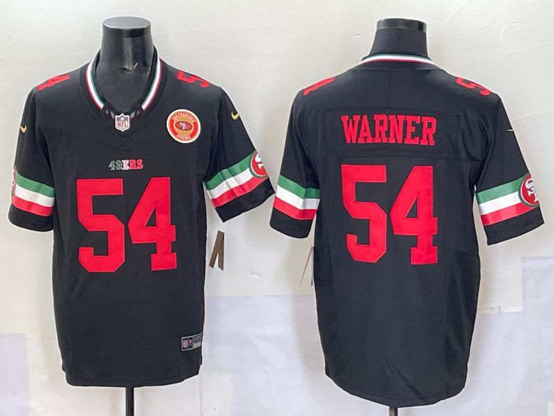 Men 2025 San Francisco 49ers 54 Warner Black Mexico Nike Limited NFL Jersey 004
